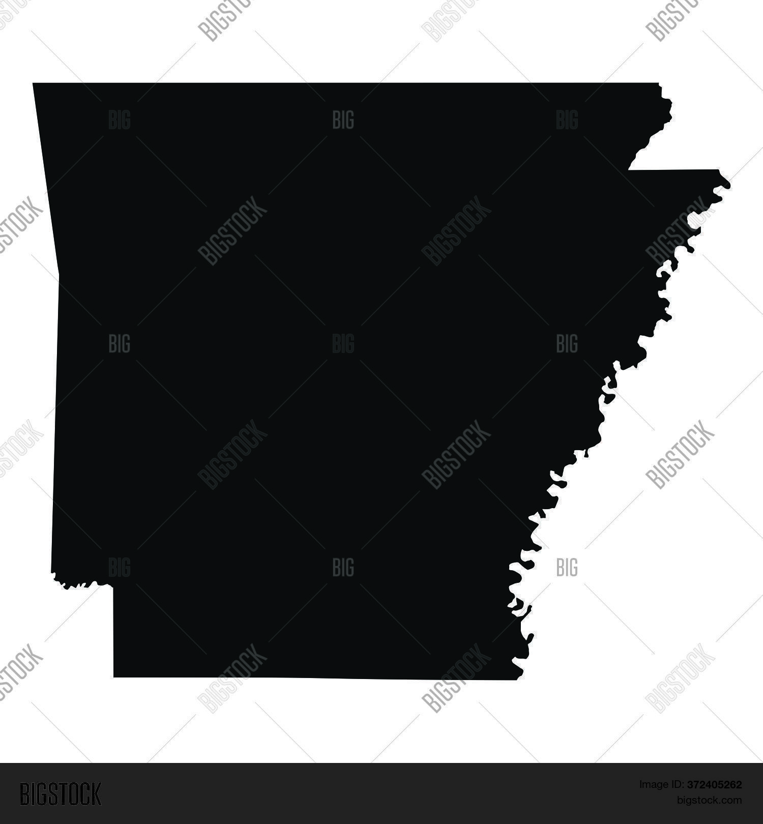 Arkansas Ar State Map Vector & Photo (Free Trial) | Bigstock