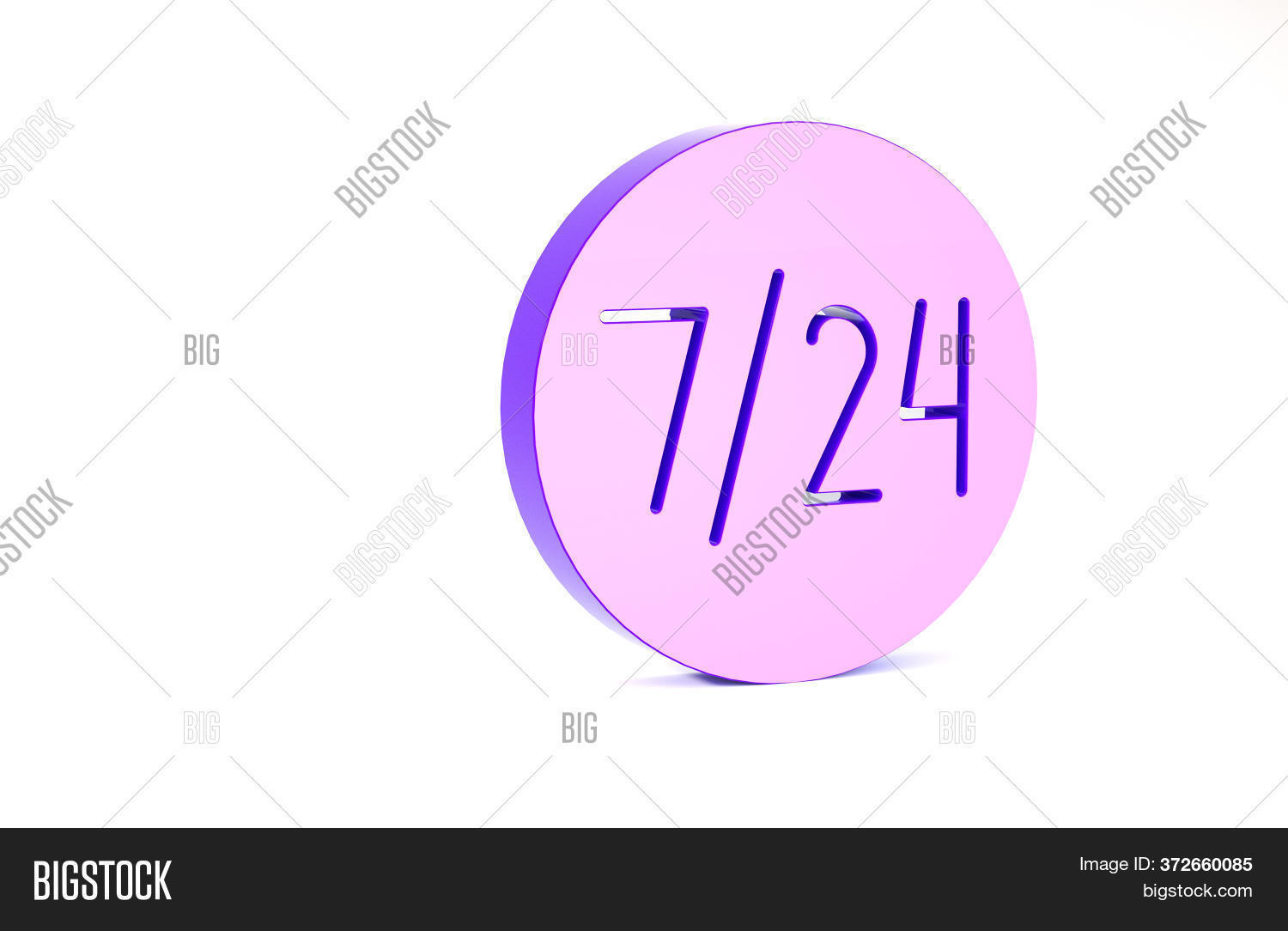 Purple Clock 24 Hours Image & Photo (Free Trial) Bigstock