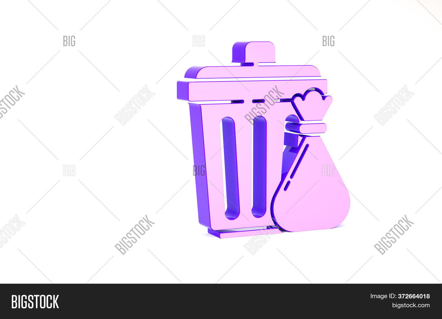 Purple Trash Can Image & Photo (Free Trial) Bigstock