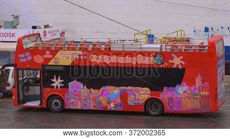 Sightseeing Bus On The Island Of Gozo - Gozo, Malta - March 5, 2020