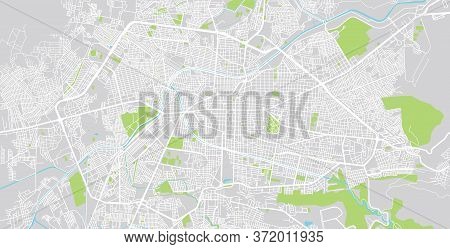 Urban Vector City Map Of Morelia, Mexico