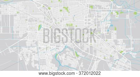 Urban Vector City Map Of Mexicali, Mexico