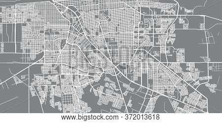 Urban Vector City Map Of Mexicali, Mexico