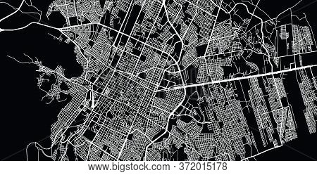 Urban Vector City Map Of Saltillo, Mexico