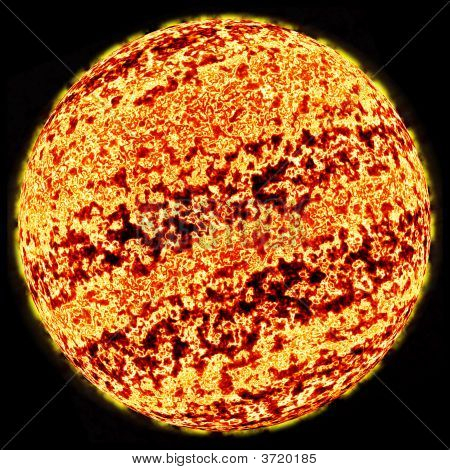 En Planet i brand som det overophedes.