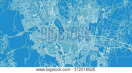 Urban Vector City Map Of Oaxaca, Mexico