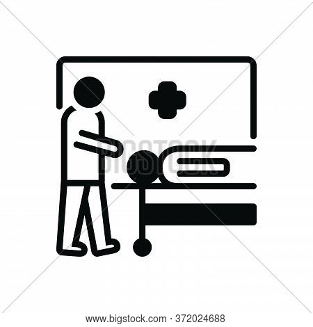 Black Solid Icon For Casualties Casualty Wounded Captured  Injured
