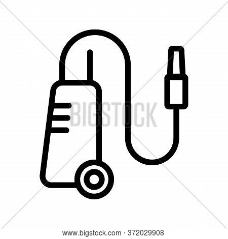 Pressure Washer Station Equipment Icon Vector. Pressure Washer Station Equipment Sign. Isolated Cont
