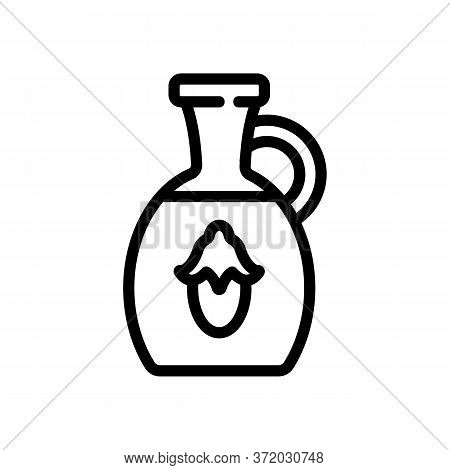 Jojoba Liquid Carafe Icon Vector. Jojoba Liquid Carafe Sign. Isolated Contour Symbol Illustration