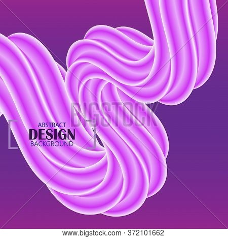 Creative Design 3d Flow Shape. Liquid Modern Lilak Wave Backgrounds. Vector Illustration