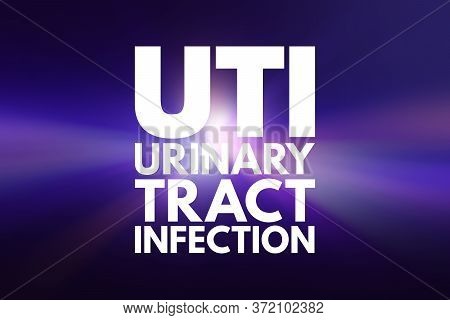 Uti - Urinary Tract Infection Acronym, Medical Concept Background
