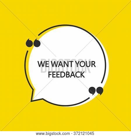 Vector Illustration Of Quote In Black Frame With Quotation Marks.