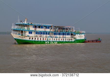 Pasur, Bangladesh - November 14, 2016: M. V. Zilan Ship Of The Rainbow Tours During Sundarbans Tour,