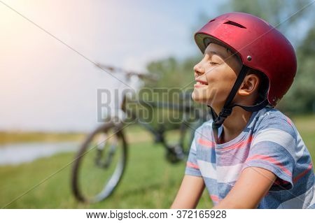 Little Boy On Board Of Sailing Yacht On Summer Cruise. Travel Adventure, Yachting With Child On Fami