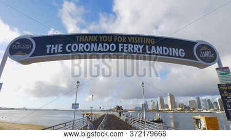 Coronado Ferry Landing Pier - San Diego, Usa - March 18, 2019