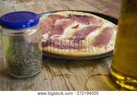Crostino Pizza With Parma Ham Made At Home