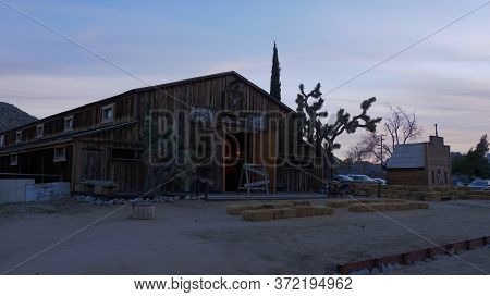 Famous Pioneertown In California In The Evening - Pioneertown, Usa - March 18, 2019