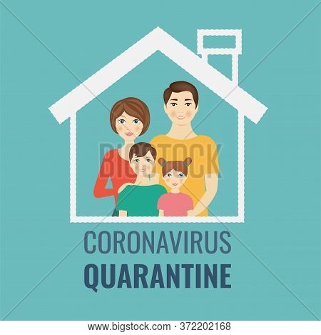 Stop Coronavirus Banner Isolated Green Background With Gradient Mesh, Vector Illustration