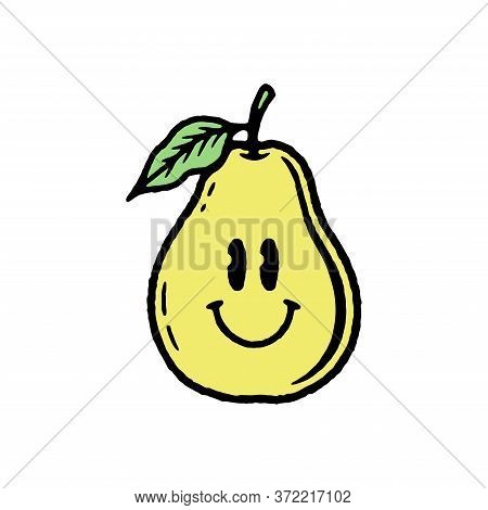 Happy Pear Icon Logo Color White Background
