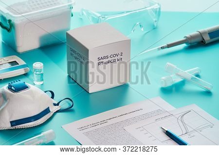 Sars-cov-2 Pcr Diagnostics Kit. This Is Rt-qpcr Kit Using Real Time Reverse Transcription And Amplif