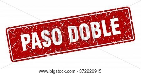 Paso Doble Stamp. Paso Doble Vintage Red Label. Sign