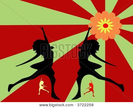 Female Dancing Silhouette