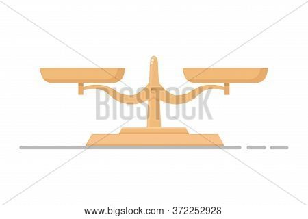Image Of Weights. Flat Style. Vector Graphics. Isolated On A White Background.