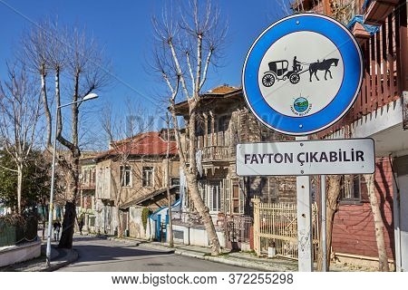 Istanbul, Turkey - February 13, 2020: One Of The Prince Islands In The Adalar District Is Called Buy
