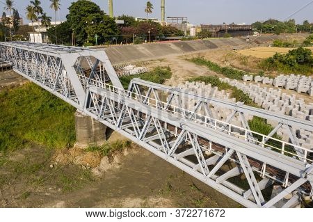 Yunlin, Taiwan - December 11th, 2019: Huwei Steel Bridge at Yunlin, Taiwan