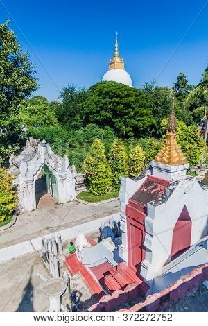 Top Of Htu Pa Yon Pagoda Visible From Aung Myay Law Ka Pagoda In Sagaing Near Mandalay, Myanmar