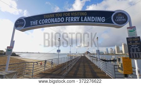 Coronado Ferry Landing Pier - San Diego, Usa - March 18, 2019