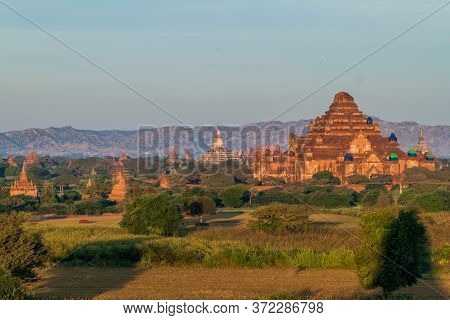 Skyline Of Temples In Bagan, Myanmar. Dhammayangyi Temple.