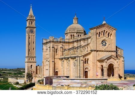 Basilica Of The National Shrine Of The Blessed Virgin Of Ta' Pinu In Gharb On The Island Of Gozo,mal