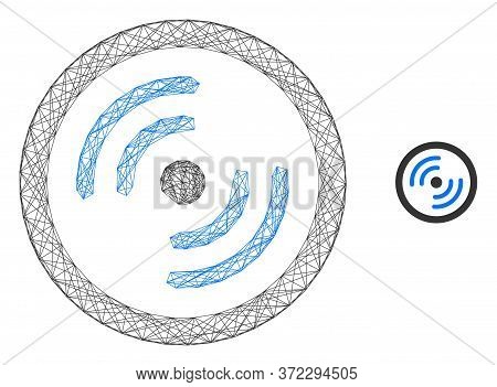 Web Network Rotor Rotation Vector Icon. Flat 2d Model Created From Rotor Rotation Pictogram. Abstrac