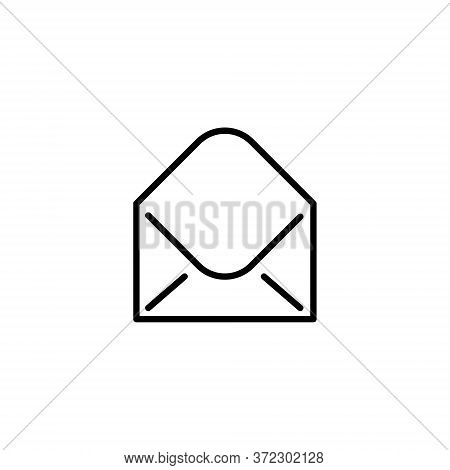 Open Envelope Icon On The White Background.