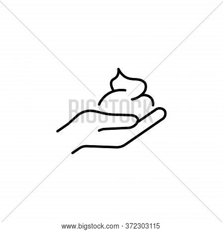 Foam Line Icon On The White Background.