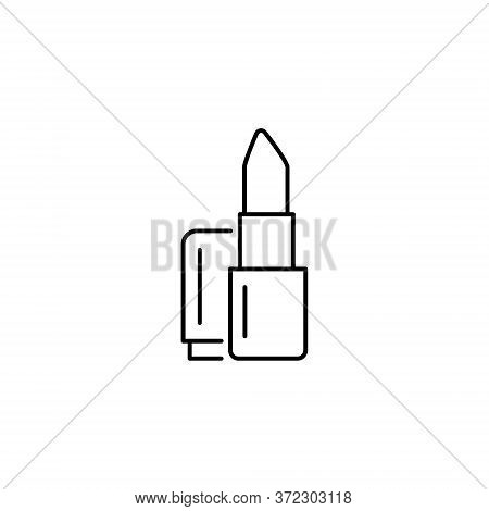 Vector Lipstick Icon On The White Background.