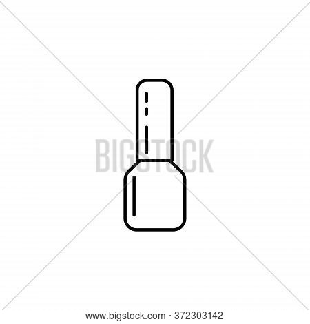 Nailpolish Line Icon On The White Background.