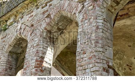 Destroyed Odzienas Castle In Latvia, Europe On A Beautiful Sunny Spring Day, Concept Of Travel In Ha