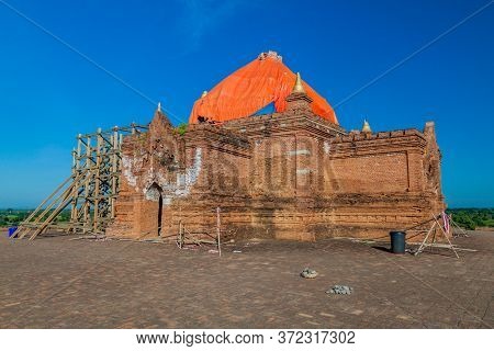 Rooftop Of Pyathada Paya Temple Damaged By The Earthquake Of 2016, Bagan, Myanmar
