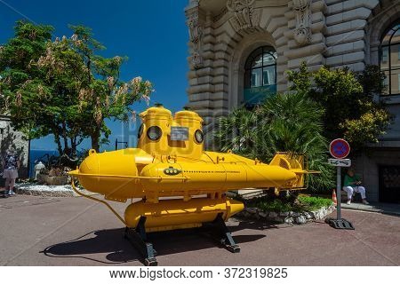 Monaco-ville, Monaco - June 13, 2019 : Tourists Visiting The Oceanographic Institute Museum In Princ