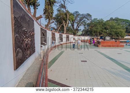 Guwahati, India - January 31, 2017: View Of Dighalipukhuri War Memorial In Guwahati, India