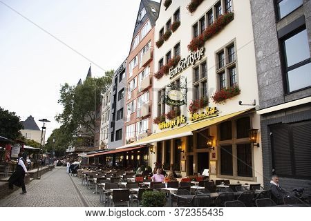 German People And Foreign Travelers Travel Visit And Rest Relax In Rhine Garden Or Rheingarten Near 