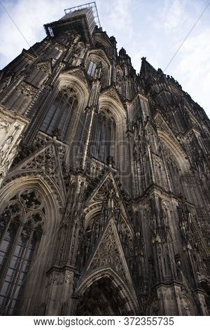 Cologne Cathedral Or Hohe Domkirche St. Petrus Und Maria Or Kolner Dom Church German People And Fore