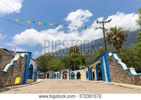 The Streets Of El Chorrito, Town In The Sierra Madre Oriental, In The State Of Tamaulipas Mexico