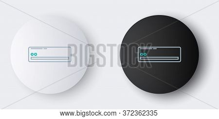 Line Air Conditioner Icon Isolated On Grey Background. Split System Air Conditioning. Cool And Cold 