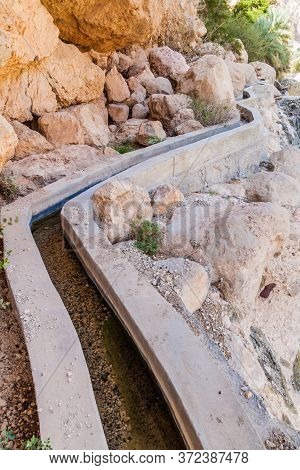 Falaj Irrigation Canal In Wadi Tiwi, Oman