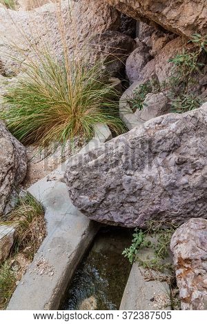 Falaj Irrigation Canal In Wadi Tiwi, Oman