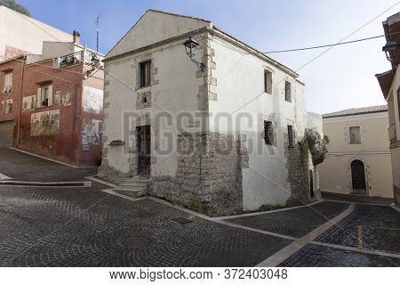 Sedini, Italy - December 31, 2018: Street Photo In Sedini, Sardinia