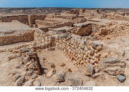 Sumhuram Archaeological Park With Ruins Of Ancient Town Khor Rori Near Salalah, Oman